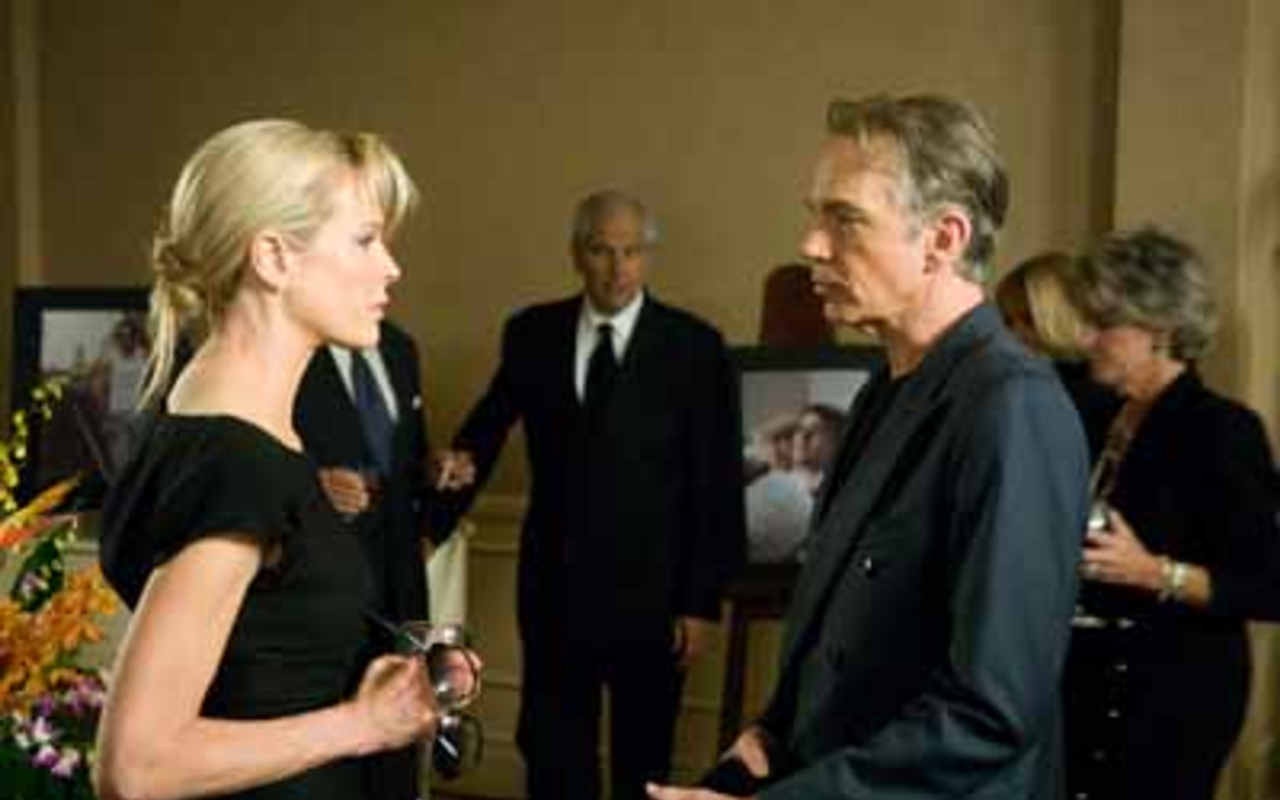 BLONDE AMBITION: Kim Basinger (left) and Billy Bob Thornton in The Informers