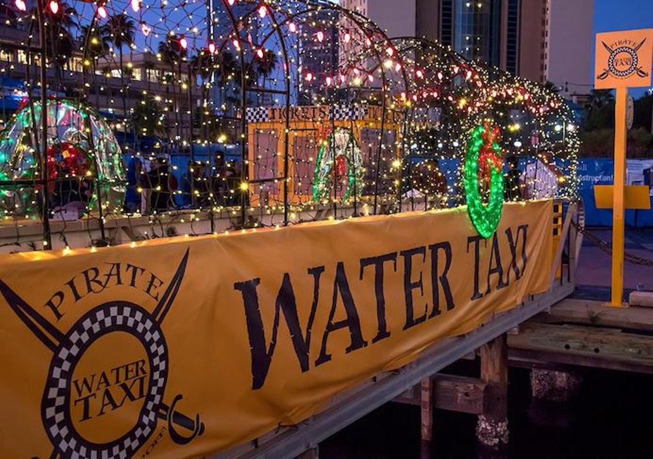 River of Lights Cruises
333 S Franklin St, Tampa, FL
November 29 - December 31
Bundle up and hop aboard this 45-minute pirate cruise along the Hillsborough River because it&#146;s time to get a little corny with the kids and sing Christmas carols, snag a commemorative photo and even sip on some booze along the way to make it a little more bearable (while the kids munch on holiday cookies and chug hot chocolate).
Photo via piratewatertaxi.com
