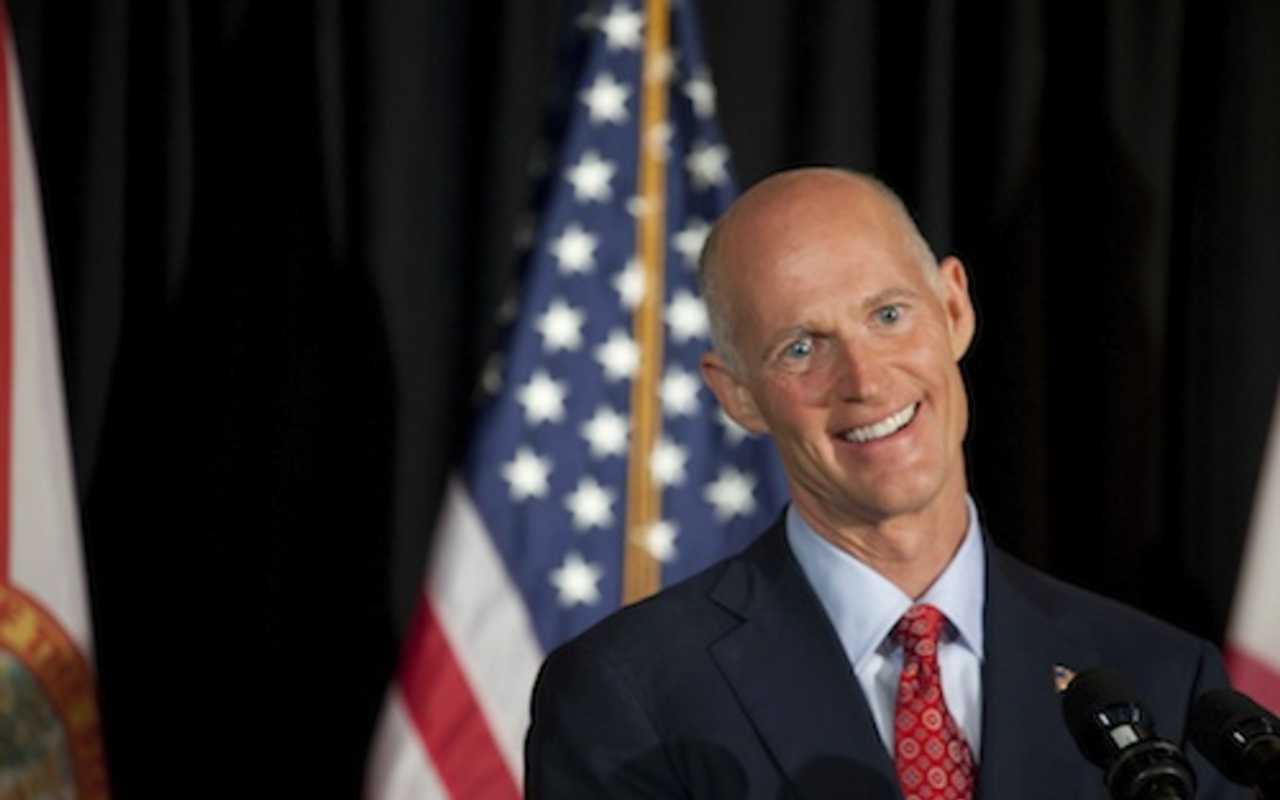 Governor-elect Rick Scott at a press conference in Fort Lauderdale last November.
