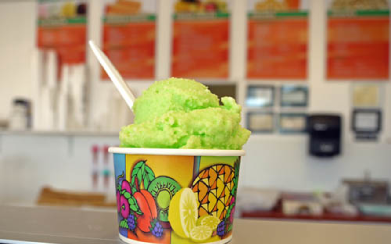 La Unica Michoacana's lime "ice cream."