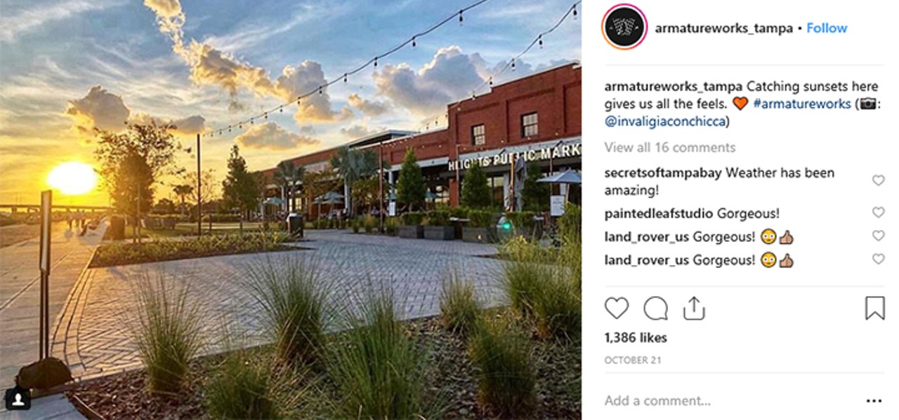 Armature Works (@armatureworks_tampa)
They&#146;re new. They&#146;re hot. They have an Instagram Page. Follow Tampa&#146;s Armature Works for lunch specials, night markets, outdoor movies, and other special events. #armatureworks
Photo via Francesca/invaligiaconchicca