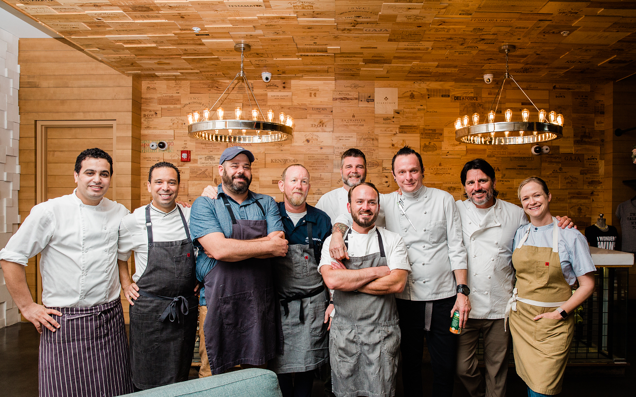 WINEFEST WINNERS: The six chefs in the kitchen boasted more than 13 acknowledgements 
from the James Beard Association.