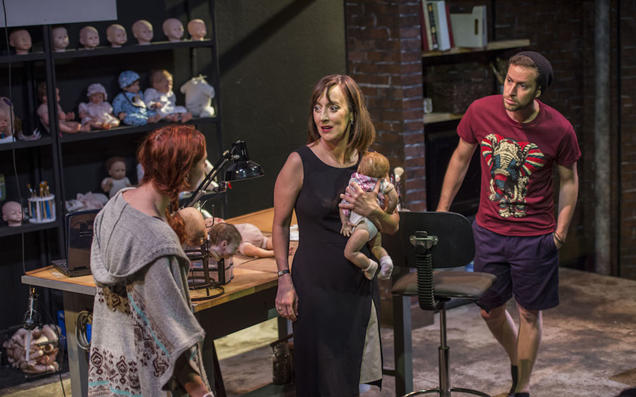 OH, BABY: Megan Rippey, Natalie Symons and Brendan Ragan in Urbanite 
Theater’s Reborning.
