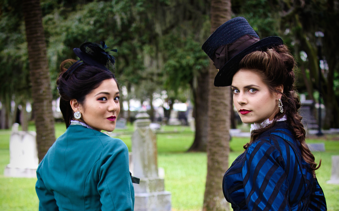 PRANCING DEAD: Kelly Pekar and Maya Handa Naff star in The Importance of Being Earnest with Zombies.
