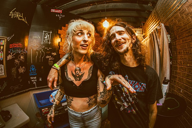 (L-R) Hovercar's Nikki Raven and Alton Plemmons at Crowbar in Ybor City, Florida on Aug. 4, 2023.