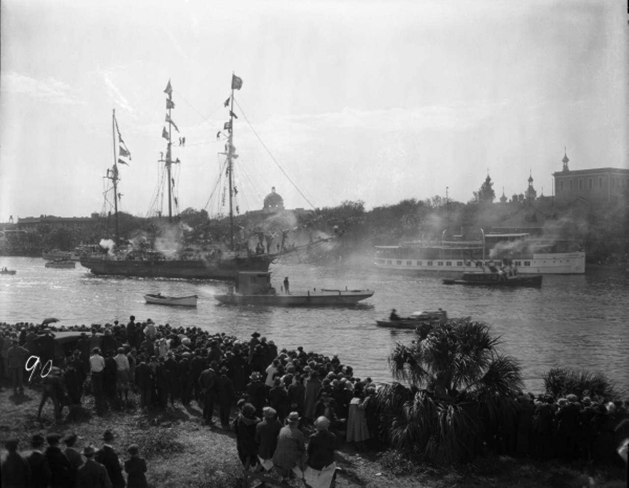 Print CollectionJose Gasparilla pirate ship in regatta during the Gasparilla Carnival in Tampa. Photo taken between 1923 and 1930.