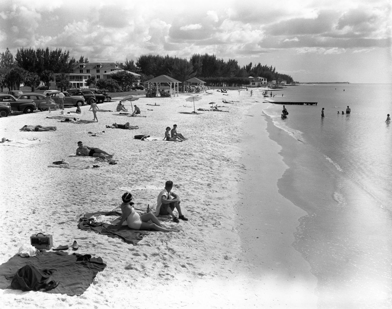 Clearwater beach scene, 1949.