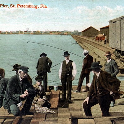Fishing at the pier, Saint Petersburg, Florida, 1910.