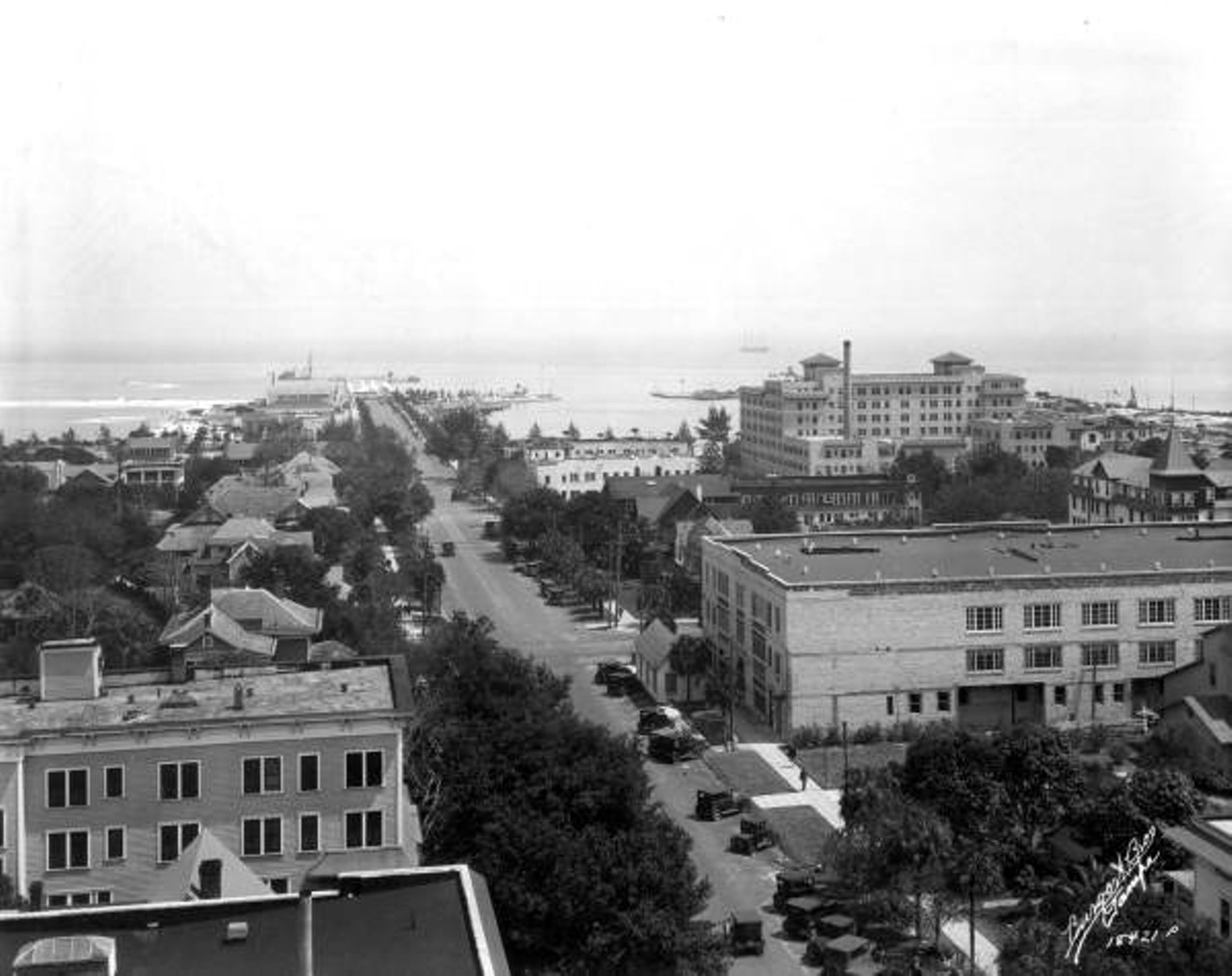 Panoramic view looking towards the municipal pier - Saint Petersburg, Florida, 1926.