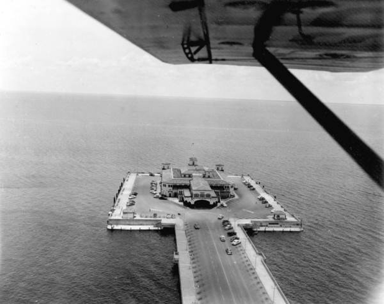 Aerial view of the pier - Saint Petersburg, Florida. Photo taken in 1951.