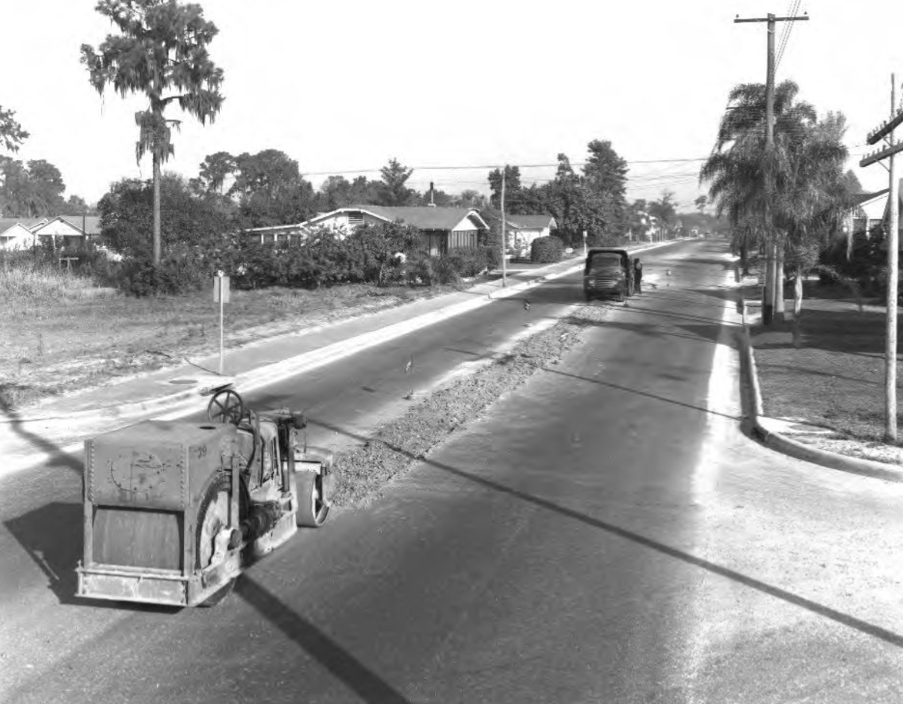 Tearing up streetcar tracks on Highland Avenue one block north of Osborne Avenue in Tampa, Florida on Jan. 4, 1951
Photo by Burgert Brothers via Tampa-Hillsborough County Public Library System
