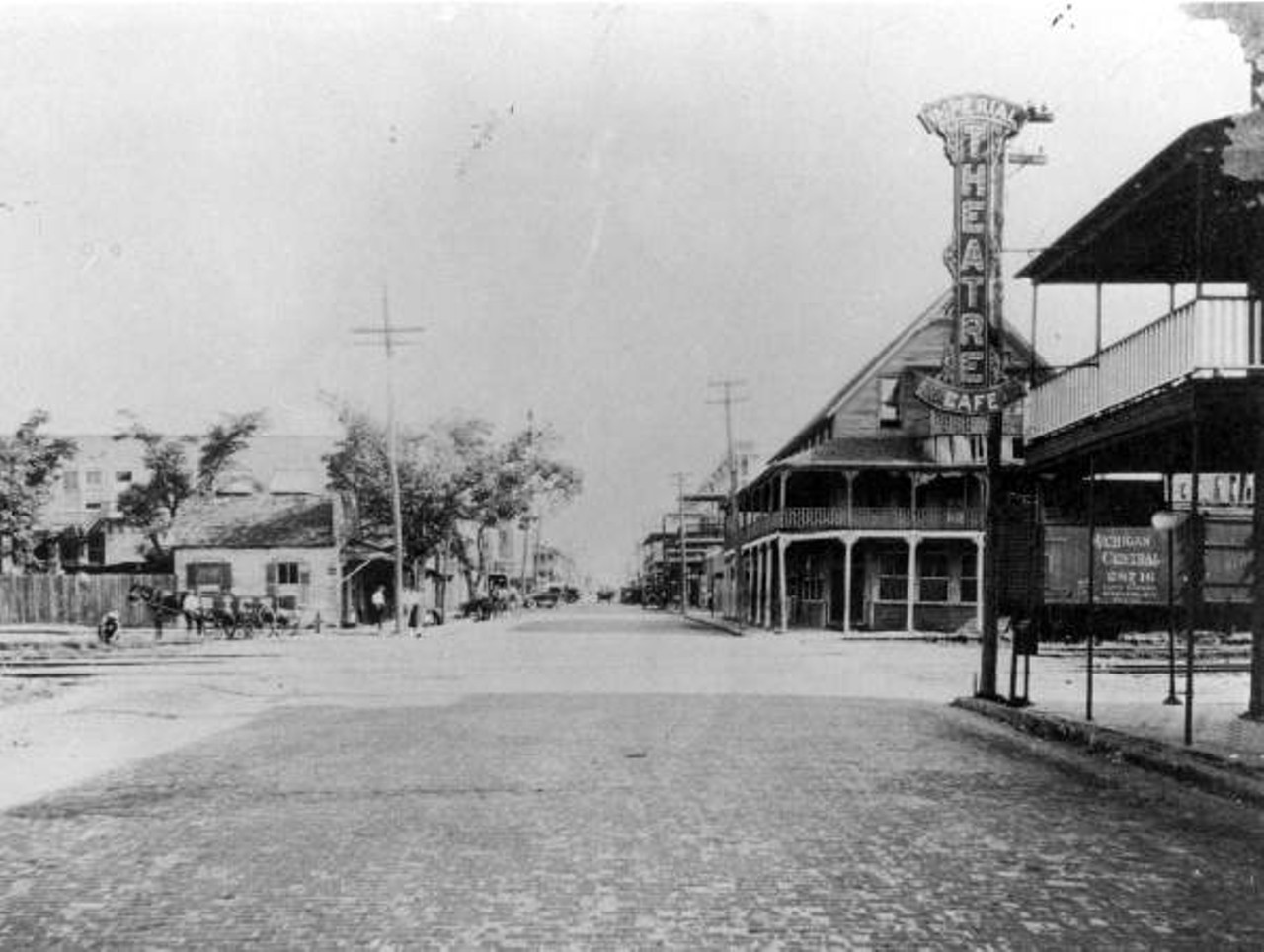 View down a street in Ybor City - Tampa, Florida. 1910.