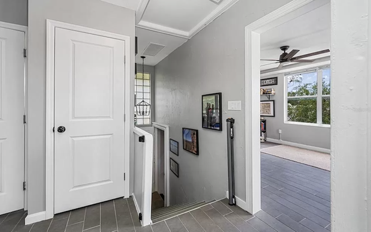 This historic Seminole Heights garage comes with a loft and a rooftop deck