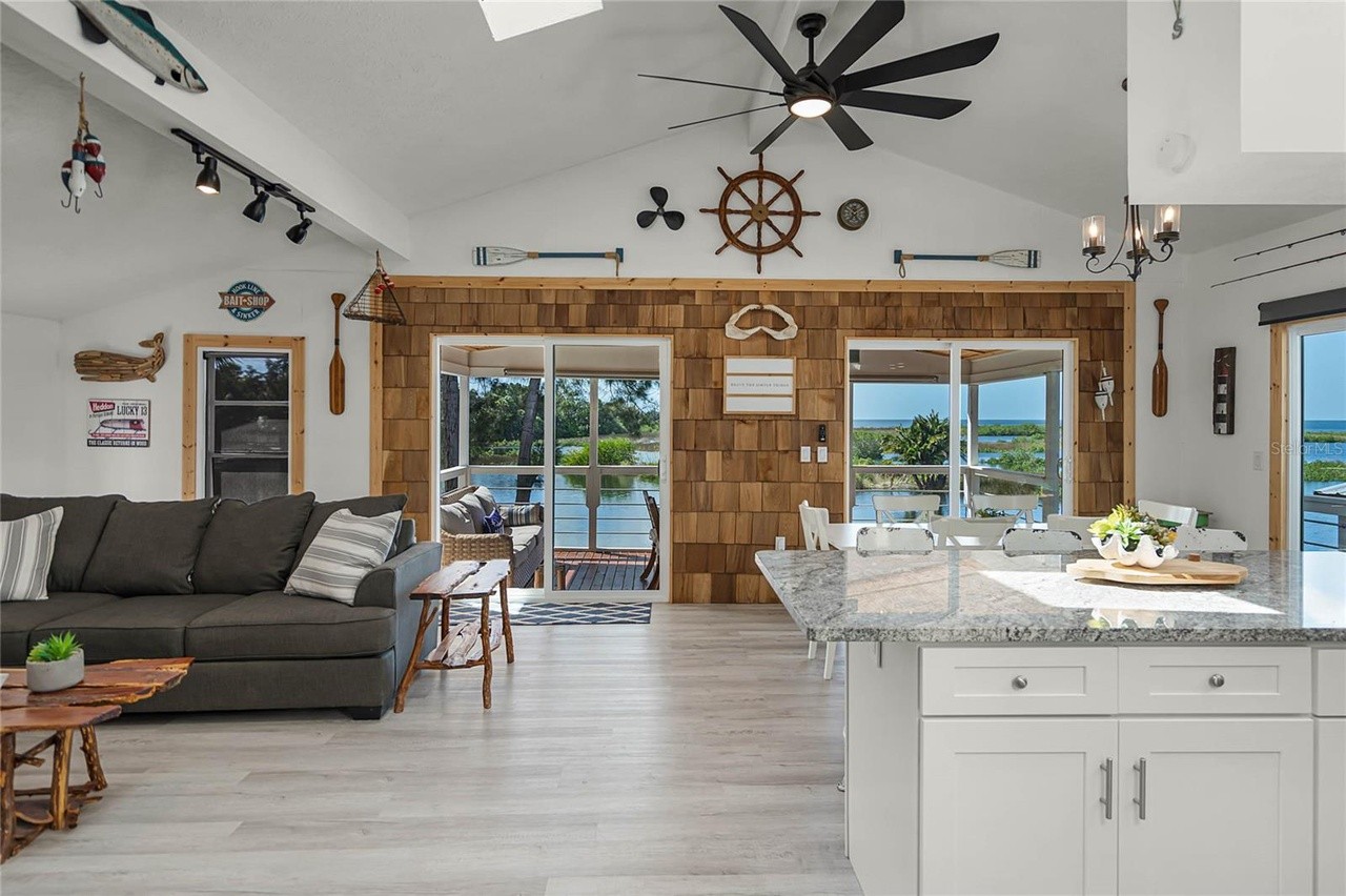 This secluded Tampa Bay home comes with its own beach and two private islands