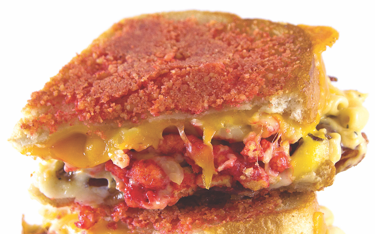 For a limited time, Tom+Chee is offering Flamin' Hot Cheetos-crusted bread.
