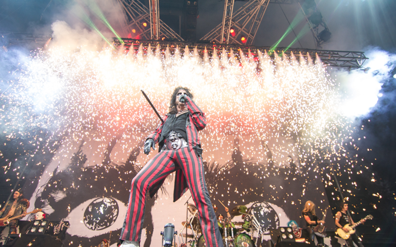 Alice Cooper at the Amphitheater this past August with Motley Crue