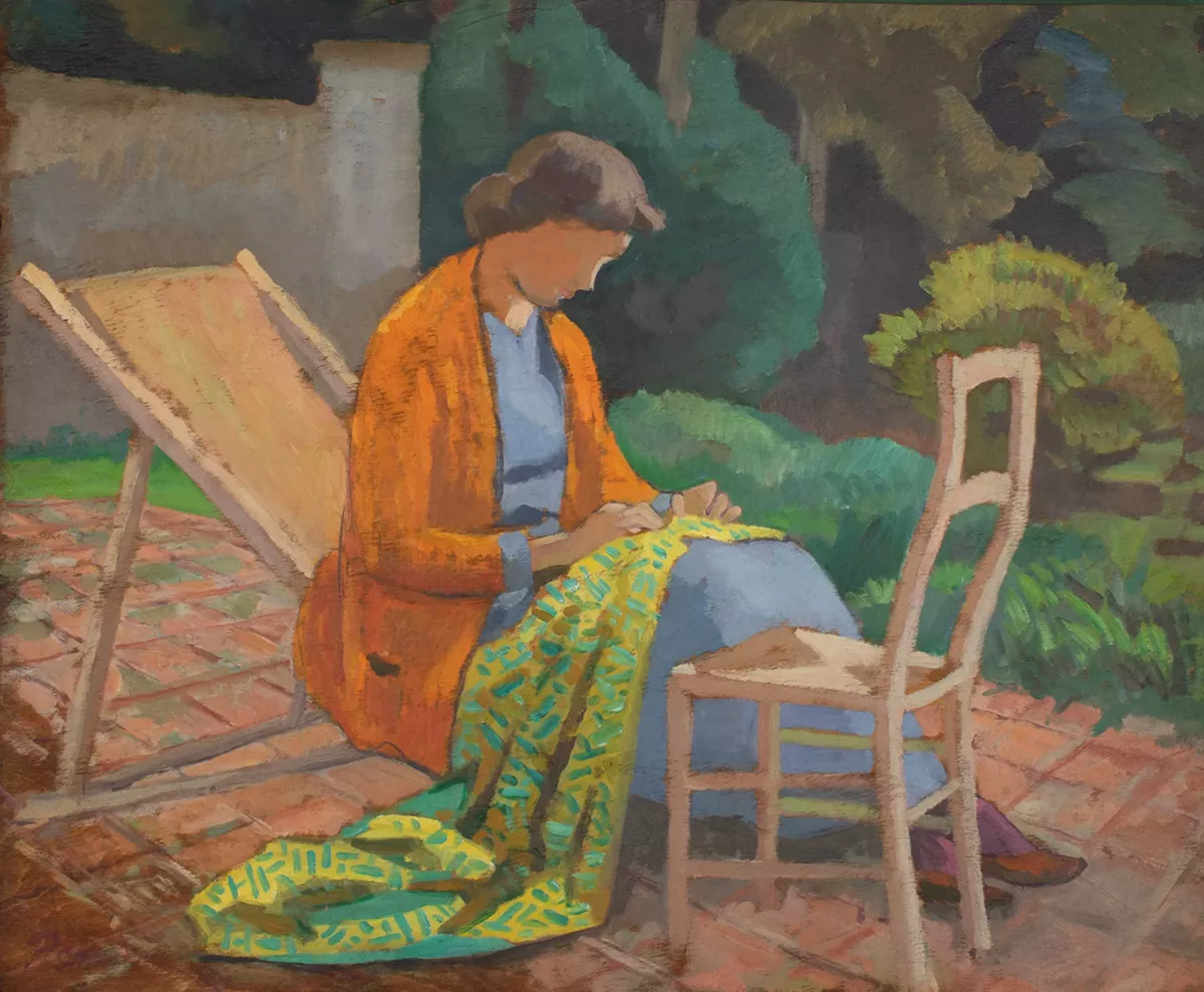 Roger Fry (British, 1866-1934), Summer in the Garden, 1911, oil on panel, 19 x 23 1/8 in., Museum purchase from the Michel Roux Acquisition Fund. 2024.50. &copy;Roger Fry