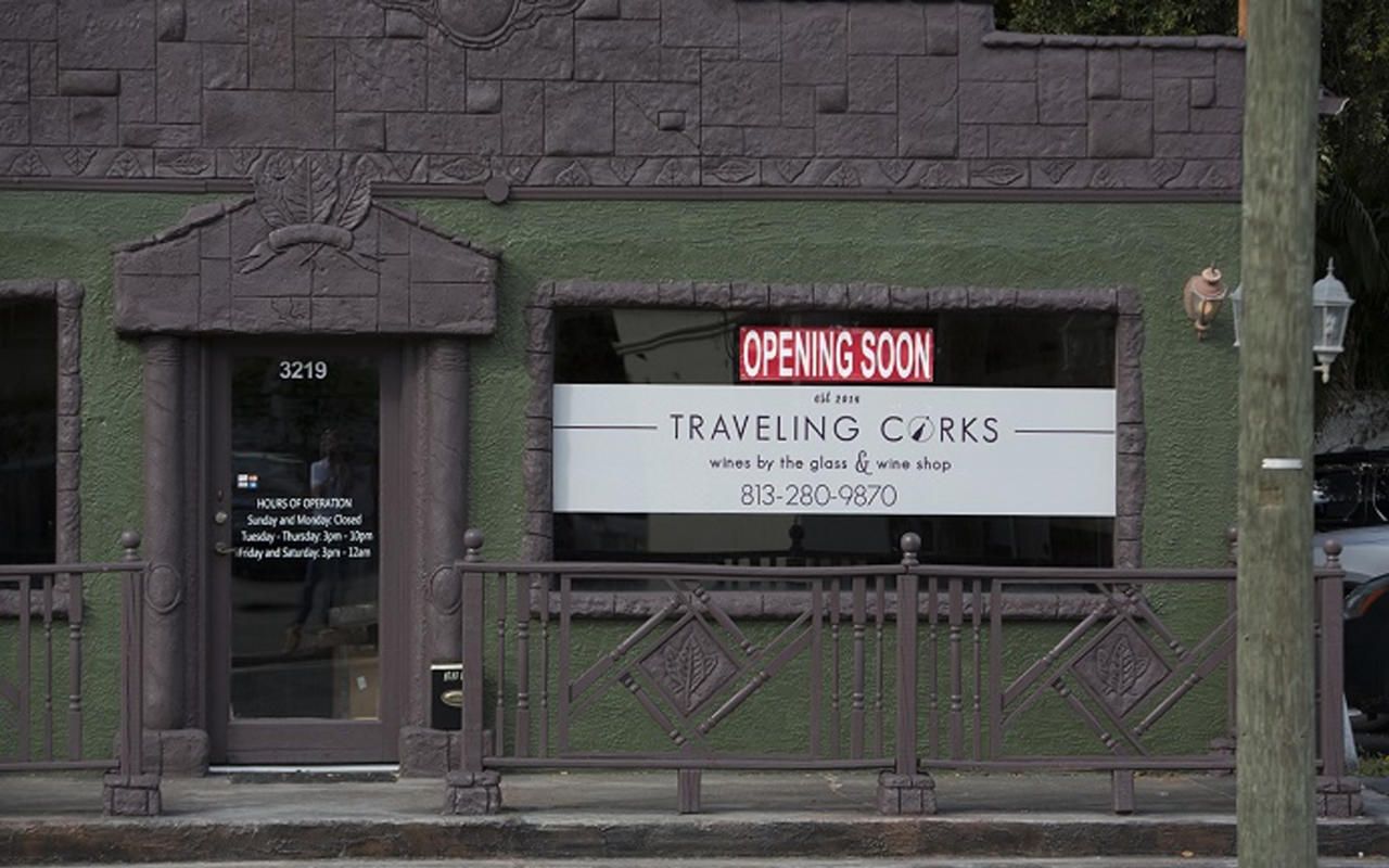 Traveling Corks' storefront is at 3219 Bay to Bay Blvd.
