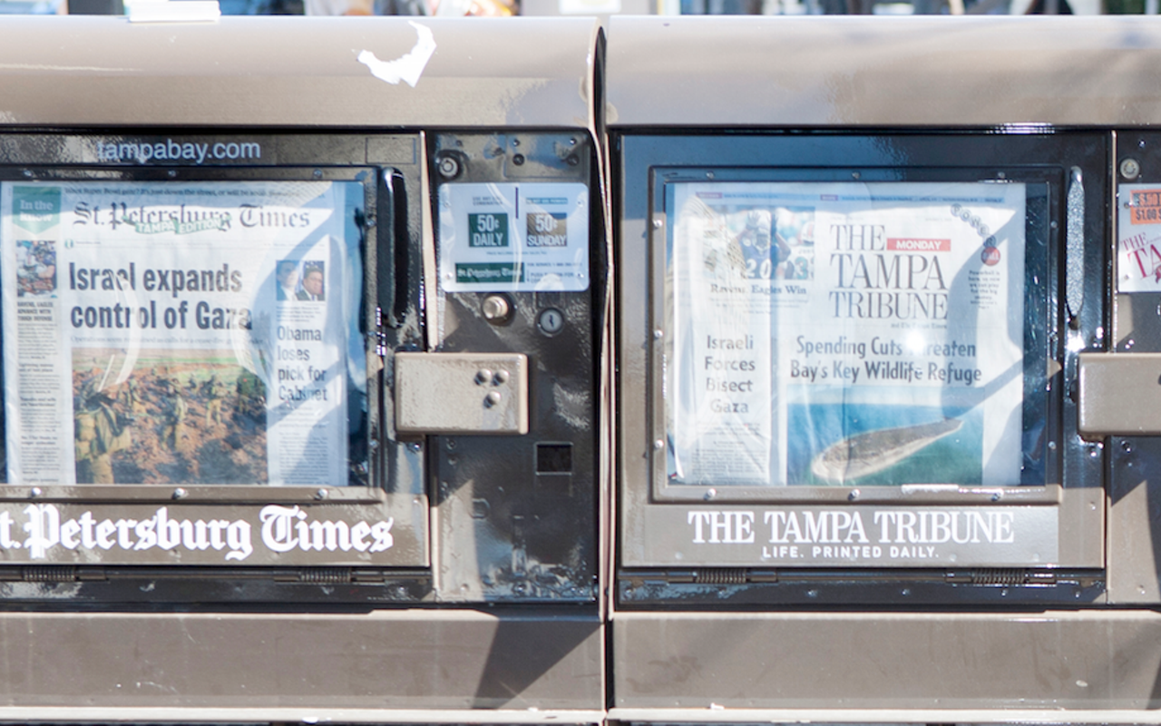 THOSE WERE THE DAYS: Two newsboxes we’ll never see again.