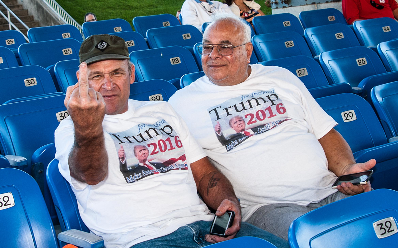 Two Trump supporters. Hangin' out.