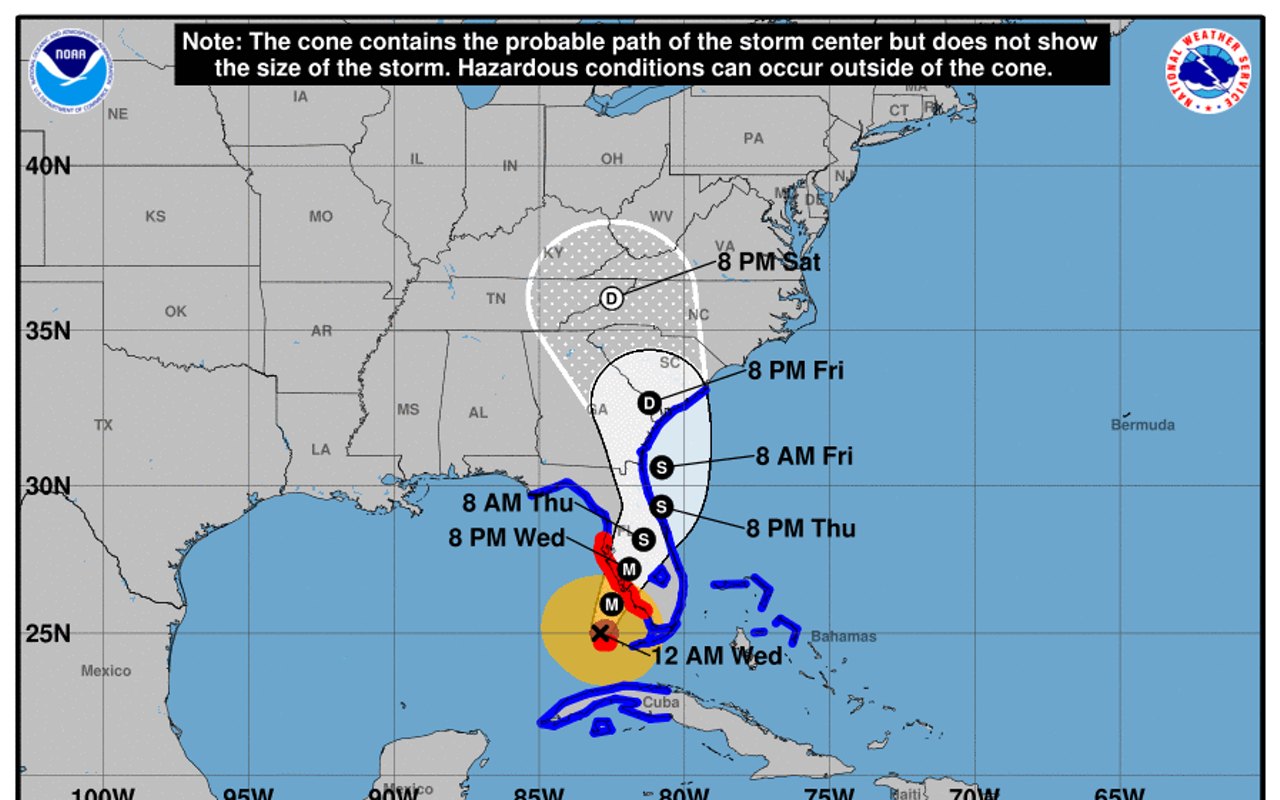 According to the 11 p.m. Tuesday update from the National Hurricane Center, Hurricane Ian is now moving north-northeast at about 10 mph and is roughly 110 miles southwest of Naples.