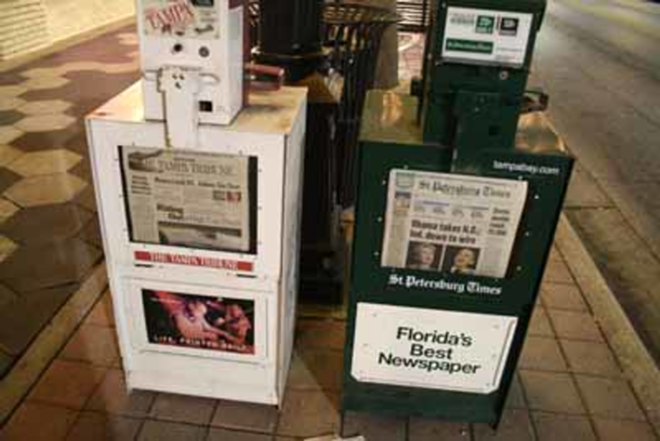 HEAD TO HEAD: Tampa Bay's dailies are shrinking their staffs and their newspapers. - Lindsey Turner