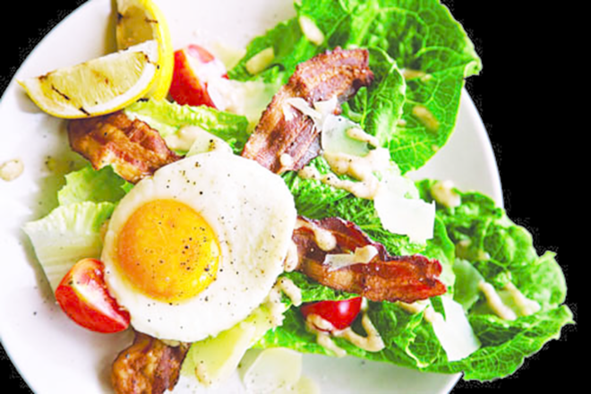 SECONDS ON SALAD: Bistro Bleu's deconstructed Caesar salad. - Shanna Gillette
