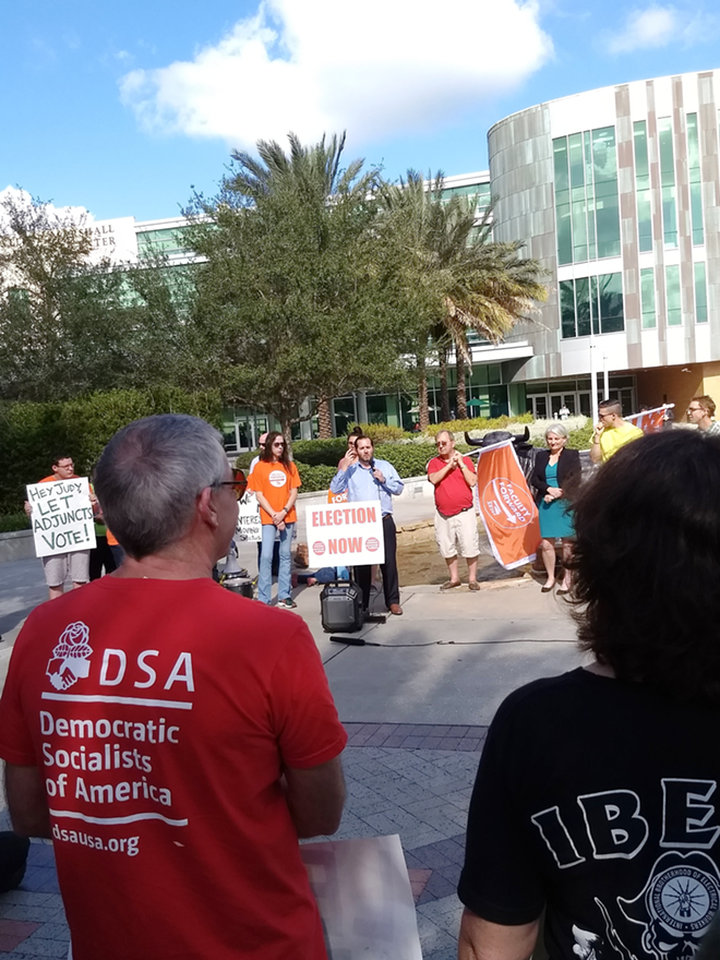 "I'm a proud Bull, but we are losing our way," says Guido Maniscalco, Tampa city councilmember from District 6. "Professors and teachers are people who shape and mold our children for the future." - ALEX PICKETT