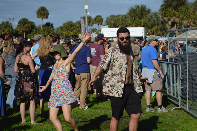Festival goers at Sunshine Blues Festival at Vinoy Park in St. Petersburg, Florida on January 14, 2017. - Kaylee LoPresto