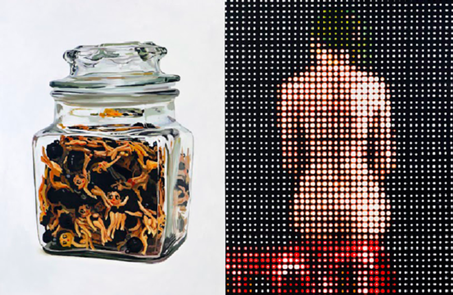 PERSON AS PRODUCT: Wang's "A Jar of Betty Boops" shows contrasting perspectives on sexuality and exploitation. - COURTESY OF KIRK KE WANG