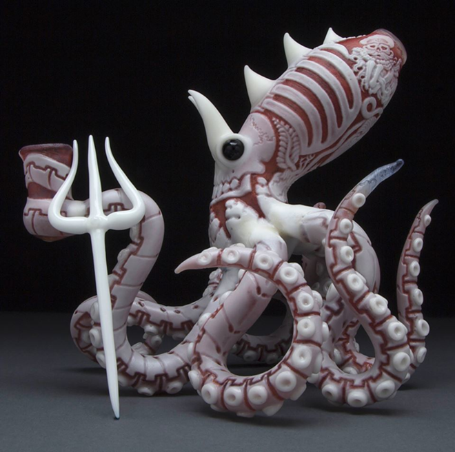 Adrienne DiSalvo — that glass kraken, named "Wicked," is her work — will be part of the conference coming to Tampa Bay in late March. - Adrienne DiSalvo