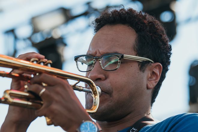 James Suggs, playing Clearwater Jazz Holiday at Coachman Park in Clearwater, Florida on October 22, 2018. - Marlo Miller