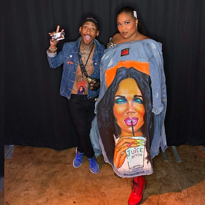 Rapper Lizzo now has a denim jacket from Tampa artist Cam Parker