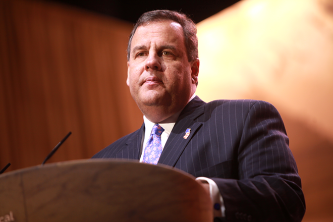 Christie in 2014, displaying an expression not dissimilar to the one stuck on his face Tuesday night. - Gage Skidmore