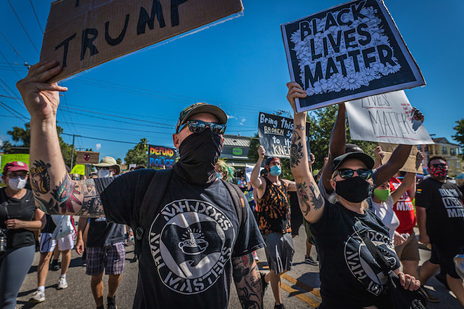 Protesters at a Black Lives Matter march in Tampa, Florida on June 20, 2020. - Dave Decker