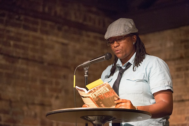 Fiction Judge Sheree L. Greer reads from her new novel, A Return to Arms, at the 2016 Writing Contest event at CL Space on Mar. 16. - Chip Weiner
