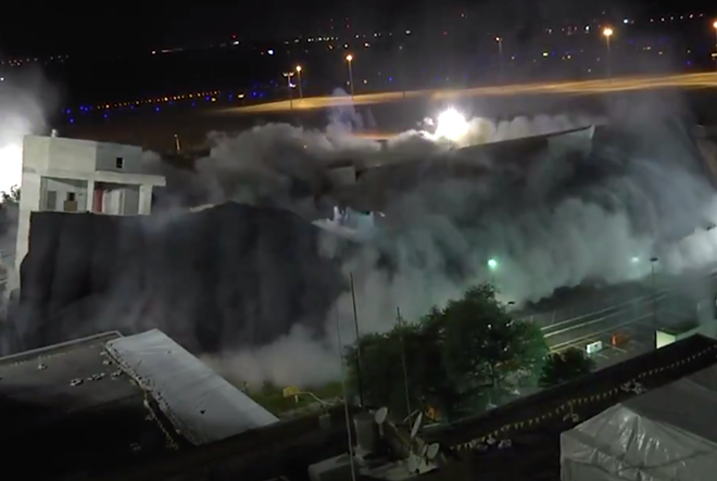 Video shows massive implosion at Tampa International Airport garage