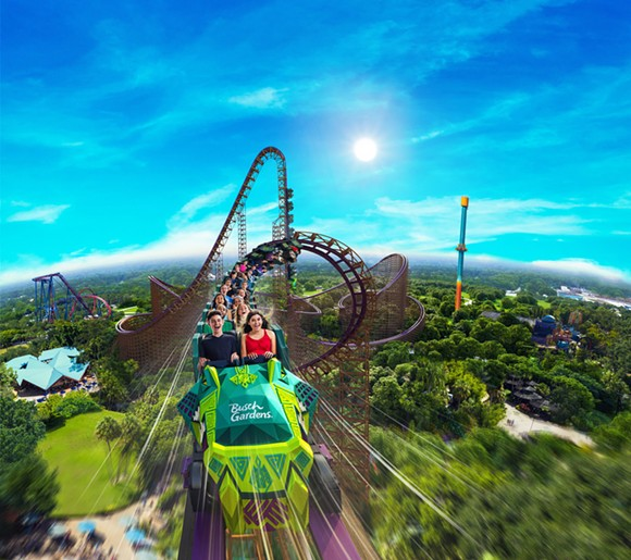Concept art for Busch Gardens Tampa's new Iron Gwazi coaster - Image via SeaWorld Parks & Entertainment