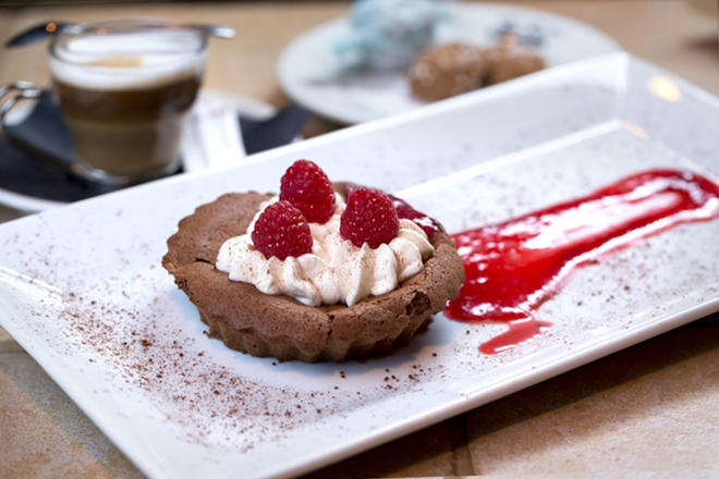 The Flourless Chocolate Torte is on the bill of brunch bites at Della's. - Chip Weiner
