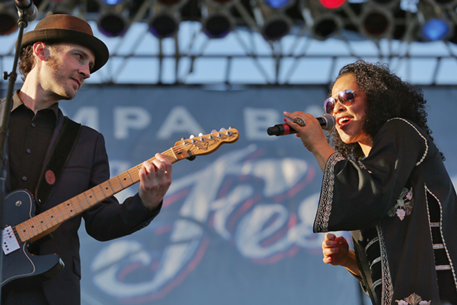 Dawn Taylor Watson plays Tampa Bay Bluesfest at Vinoy Park in St. Petersburg, Florida on April 9, 2017. - Tracy May