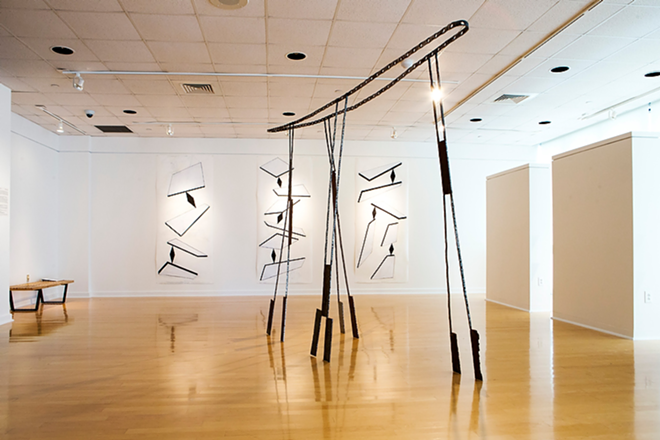SPATIAL CONTRASTS:  In “Flying Buttress” and drawings on view in the exhibition. - HCC-Dale Mabry, Gallery 221