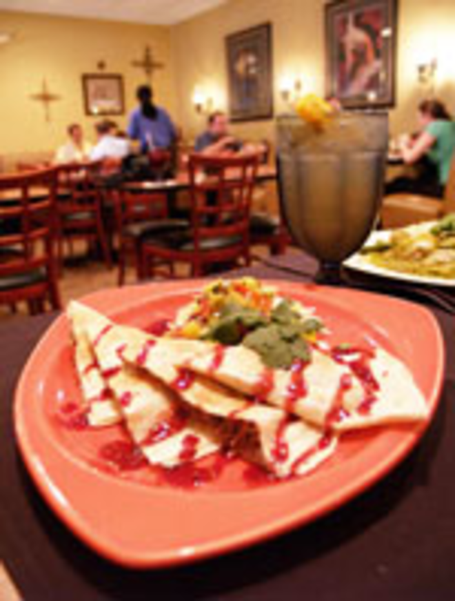 WORTH THE WAIT: The duck and goat cheese quesadillas are easily worth fighting traffic for. - Valerie Troyano