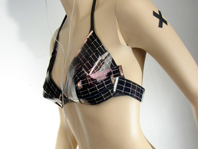 Bright idea: Solar panel-clad bikini charges small electronics - solar coterie