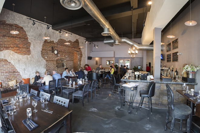 The inside of Il Ritorno at 449 Central Ave. has an inviting industrial-chic vibe. - CHIP WEINER
