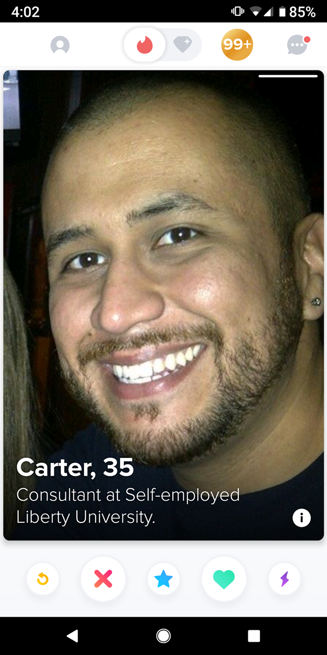 George Zimmerman is now using a fake alias on Tinder