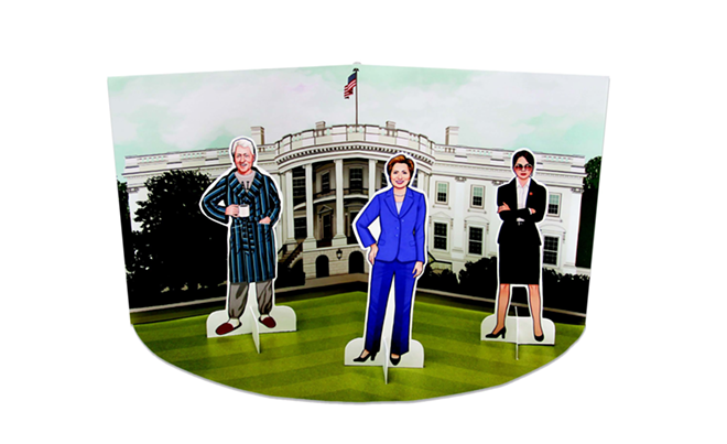 Bill and a Secret Service agent join her on the White House Lawn. - CAITLIN KUHWALD/QUIRK BOOKS