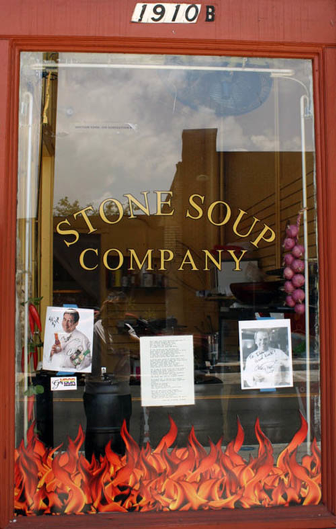 Stone Soup is a restaurant that's about as wide — and not much deeper — than this door. Maybe that's why their soups sometimes falter. - Courtesy Stone Soup