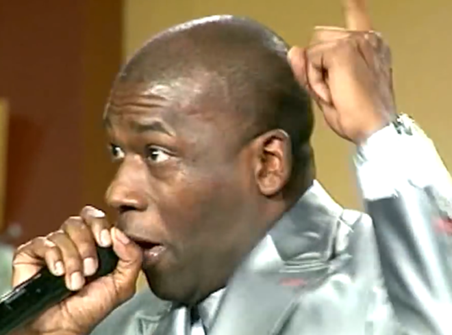 A still from a 2012 video of Pastor Rev. Jamal Harrison Bryant preaching that homosexuality is a sin. - YouTube