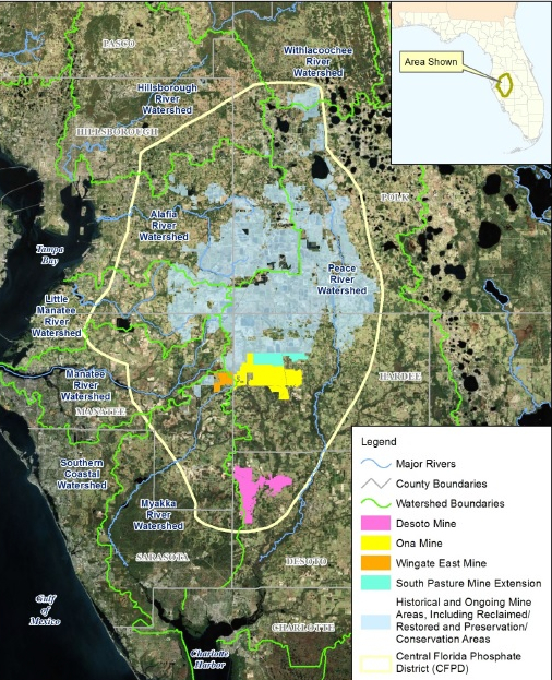 Environmental groups sue feds over Manatee Mosaic phosphate mine permit