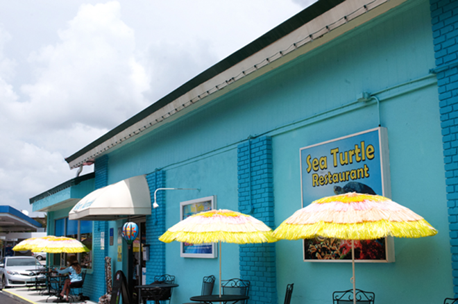Diners will find the baby blue Sea Turtle on Gulf Boulevard's south end. - David W Doonan
